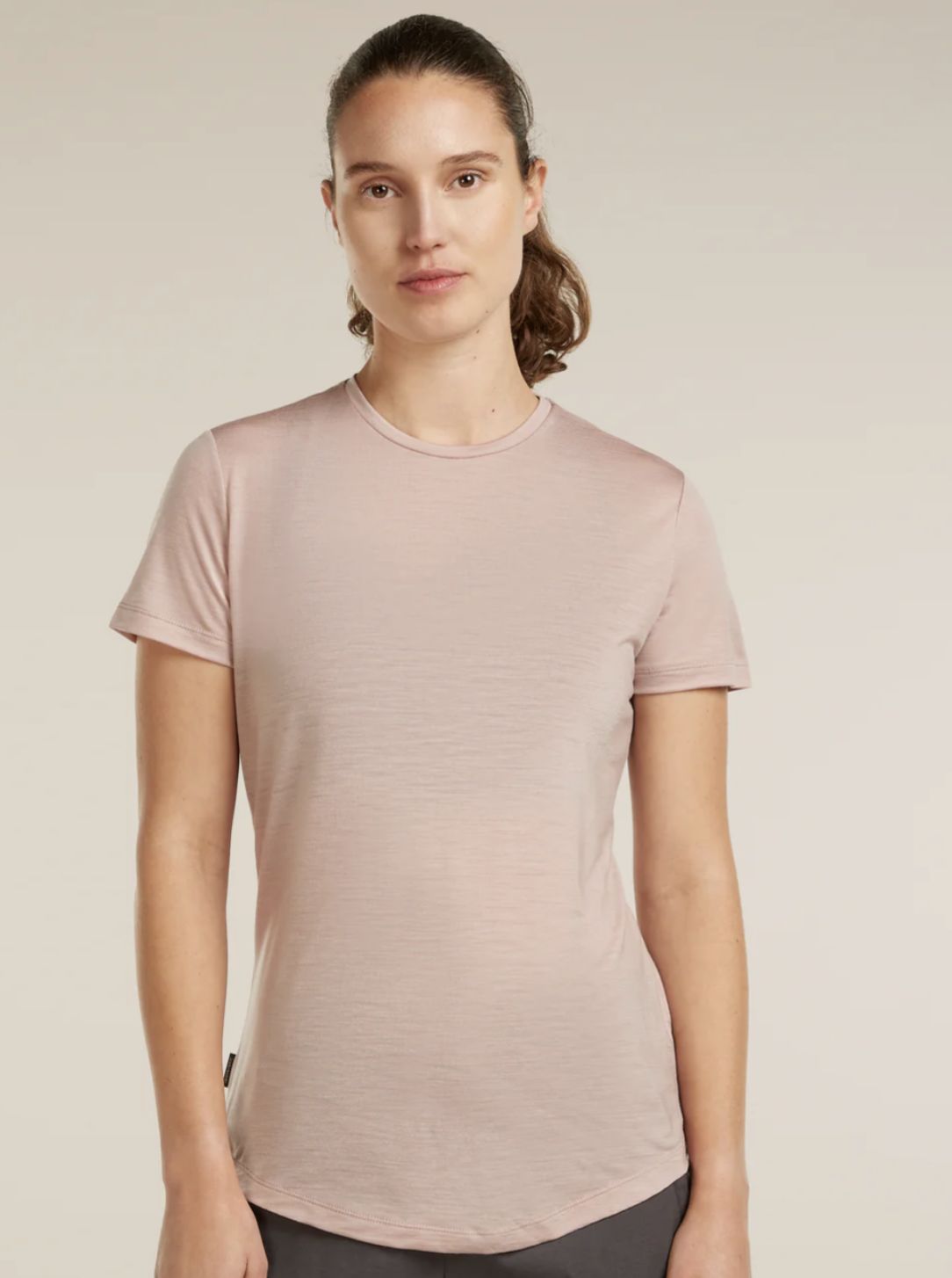 Women Merino Blend 125 Cool-Lite Sphere SS Tee, Colour: PINK QUARTZ, Size: Small