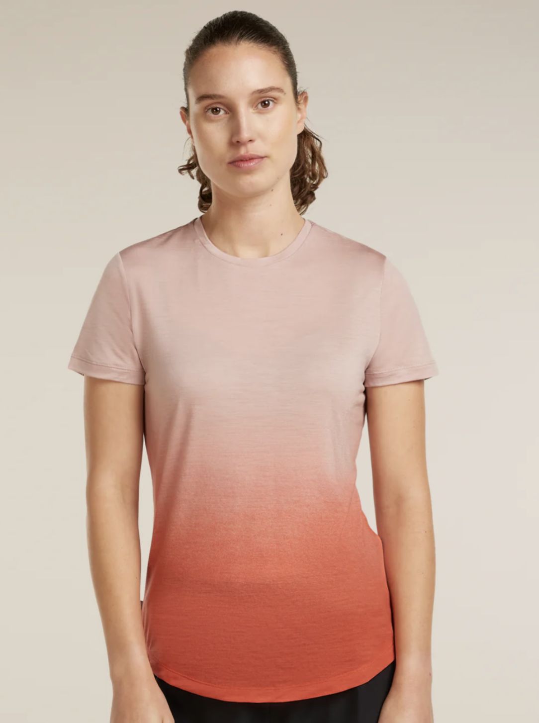 Women Merino Blend 125 Cool-Lite Sphere SS Tee Alta, Colour: PINK QUARTZ, Size: Small