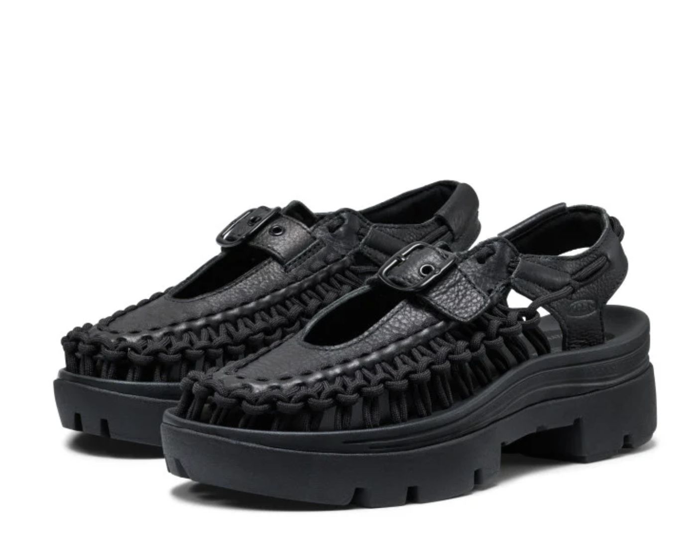 uneek plt mary jane-x, Colour: black smooth lea, Size: 4