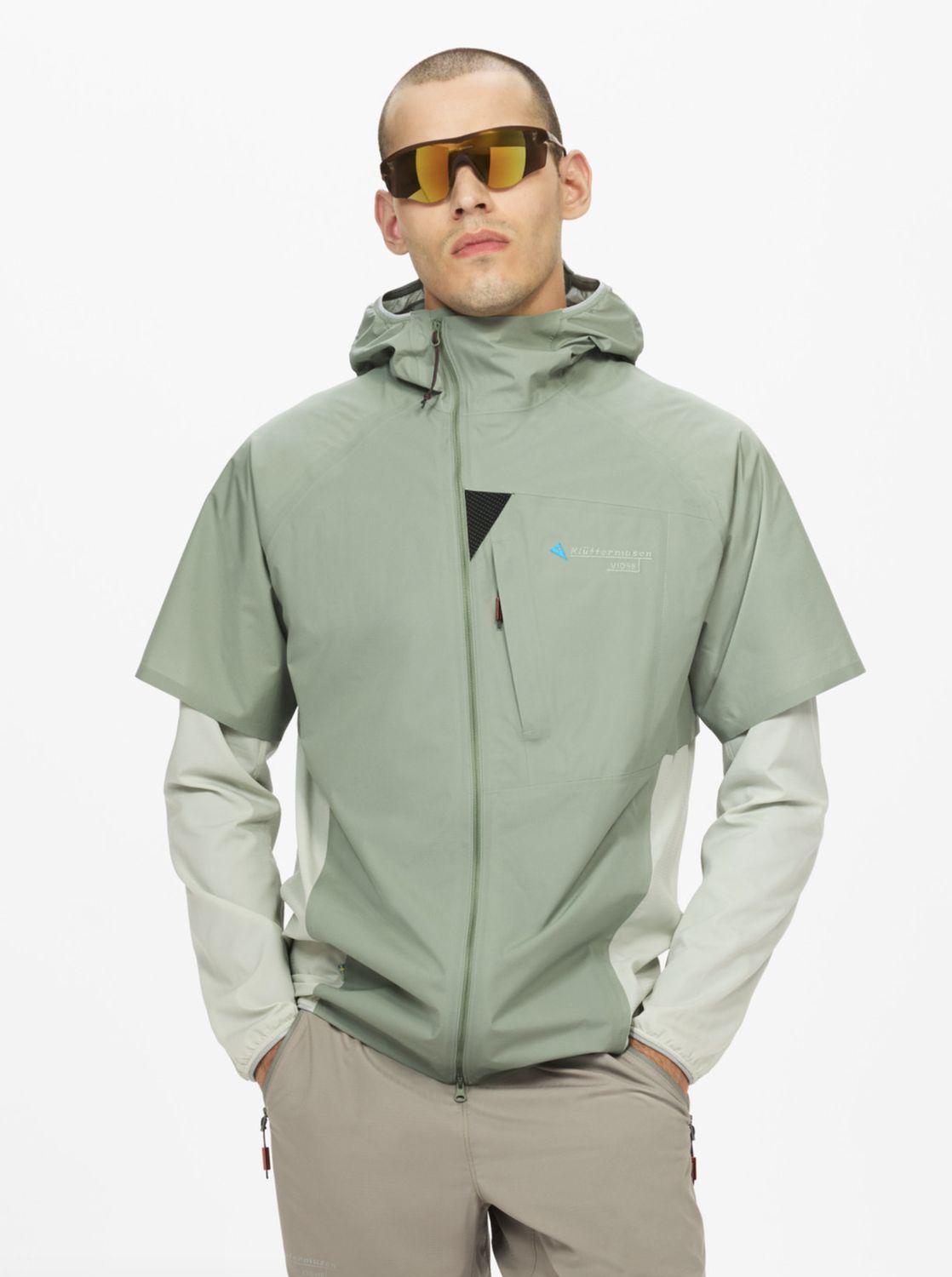 Vidre Hood Jacket M's, Colour: Faded Green, Size: S