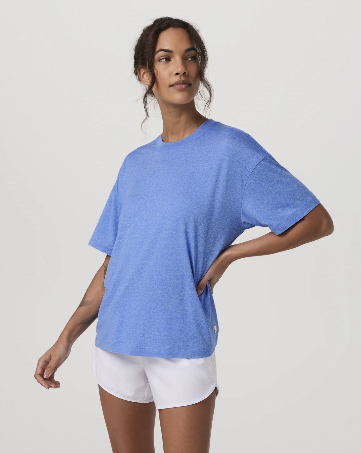 Energy Tee Long, Colour: Lilac Breeze Heather, Size: XS