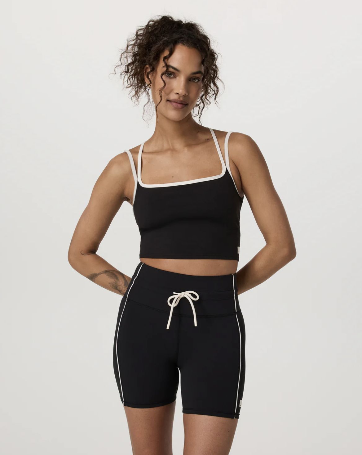 Daily Layered Tank, Colour: Solid Black, Size: XS