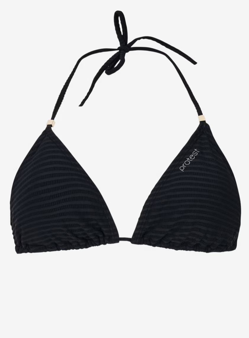 mixaleias triangle bikini top, Colour: true black, Size: XS