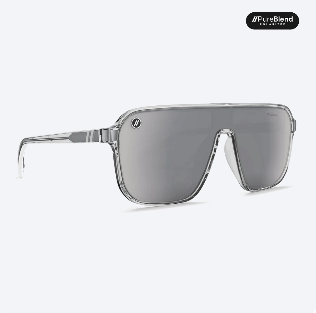 Meister X2, Color: Crystal, Frame/ Lens: Clear | Silver Mirror #3 Polarized