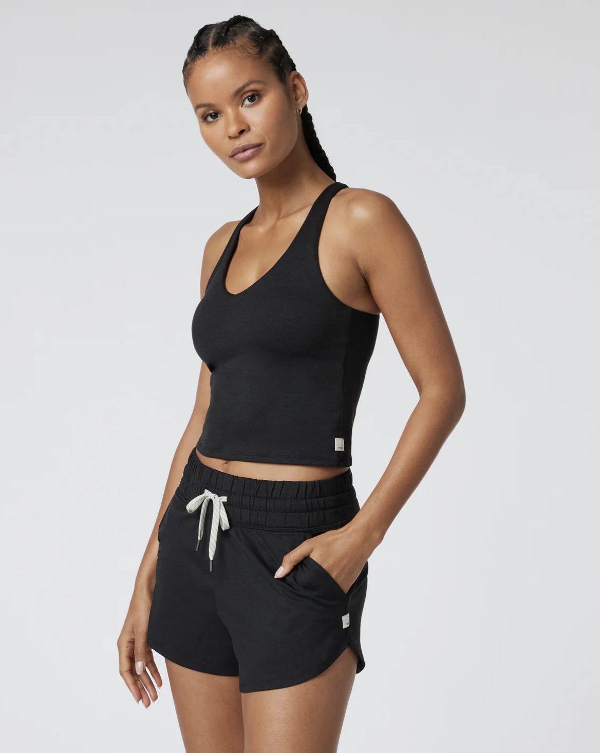 Halo Performance Crop Tank 2.0, Colour: Black Heather, Size: XXS