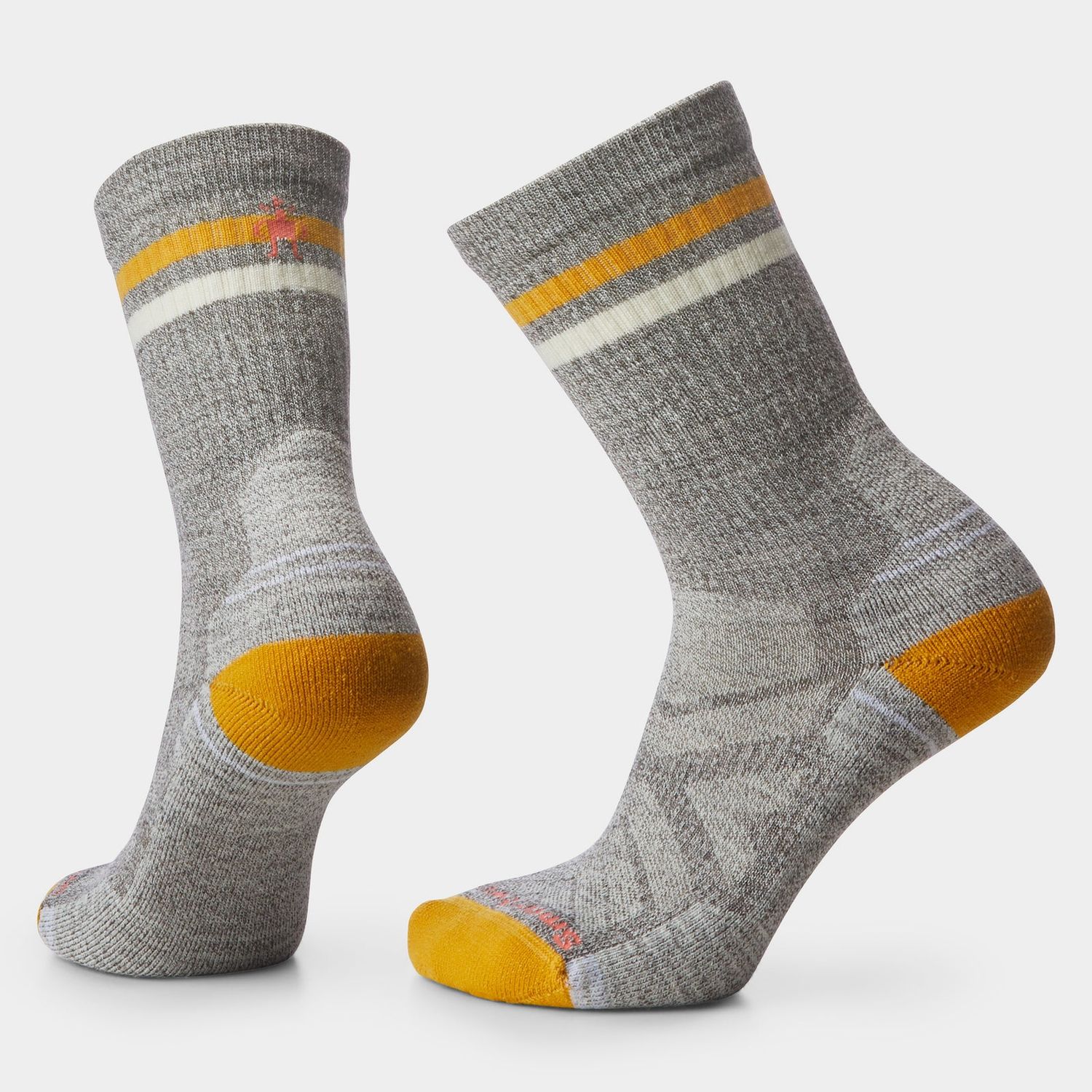 Women's Hike Light Cushion Tube Stripe Crew Socks, Colour: TAUPE-NATURAL MARL, Size: S