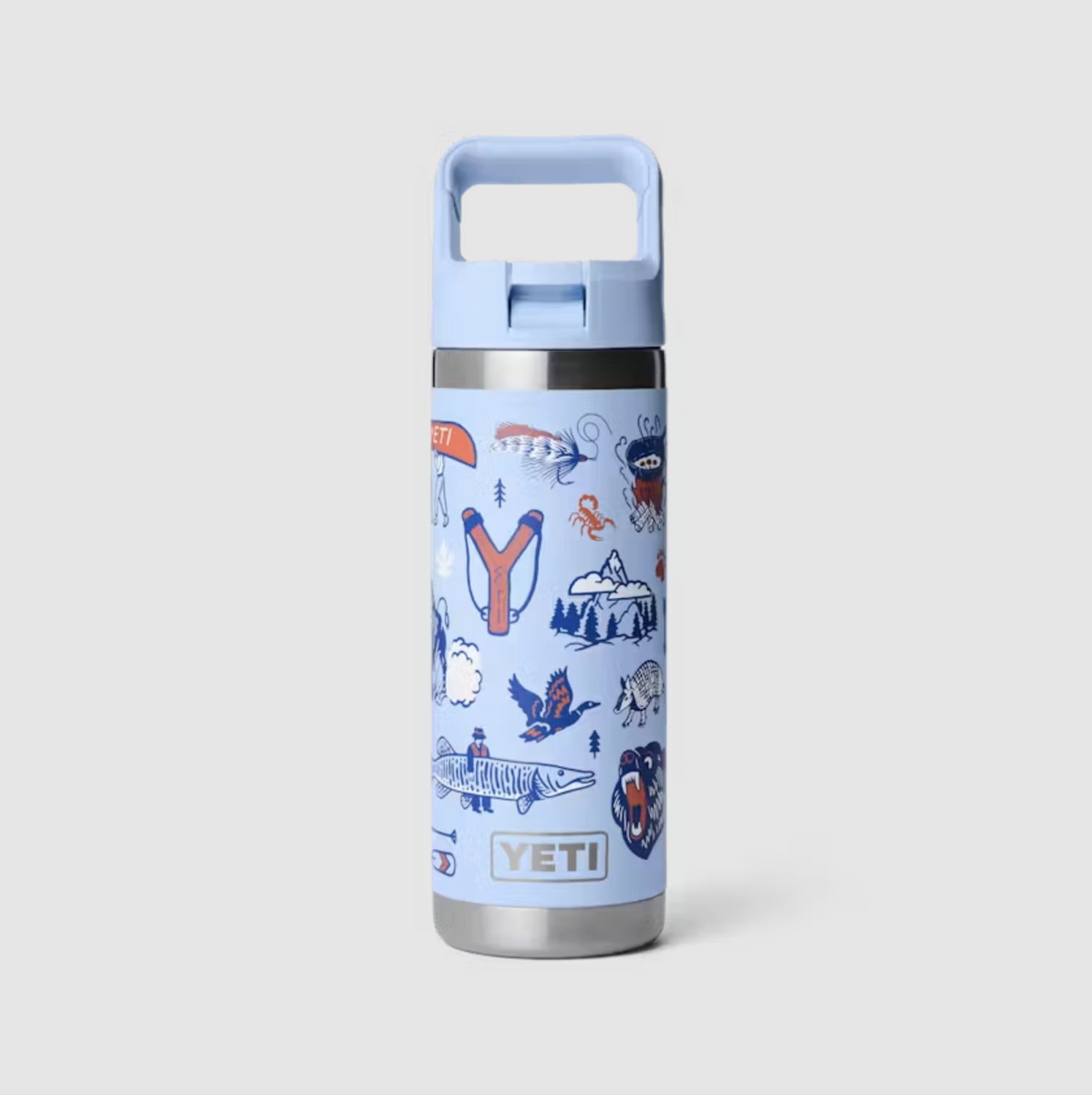 INTL Rambler 18 oz C Straw Bottle, Color: Big Sky Summer Camp