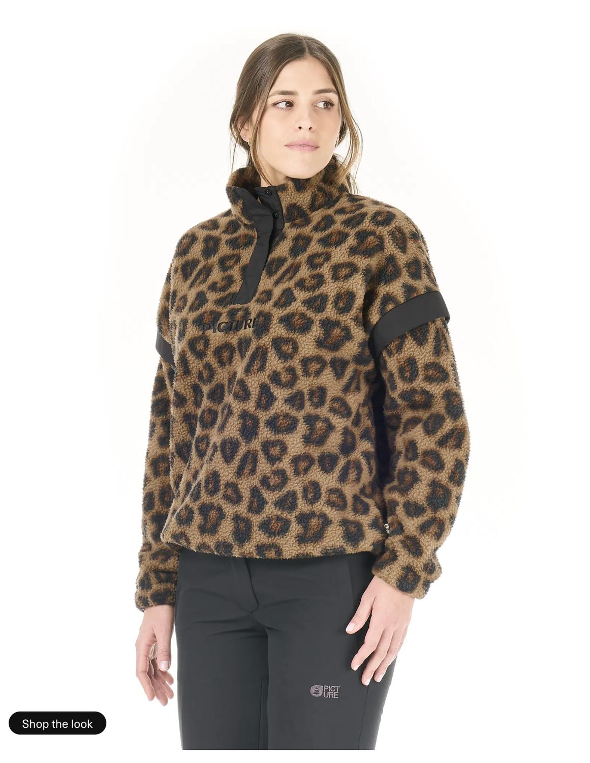 VELORA PRINTED 1/4 FLEECE, Colour: A Wild Spot Print, Size: XS