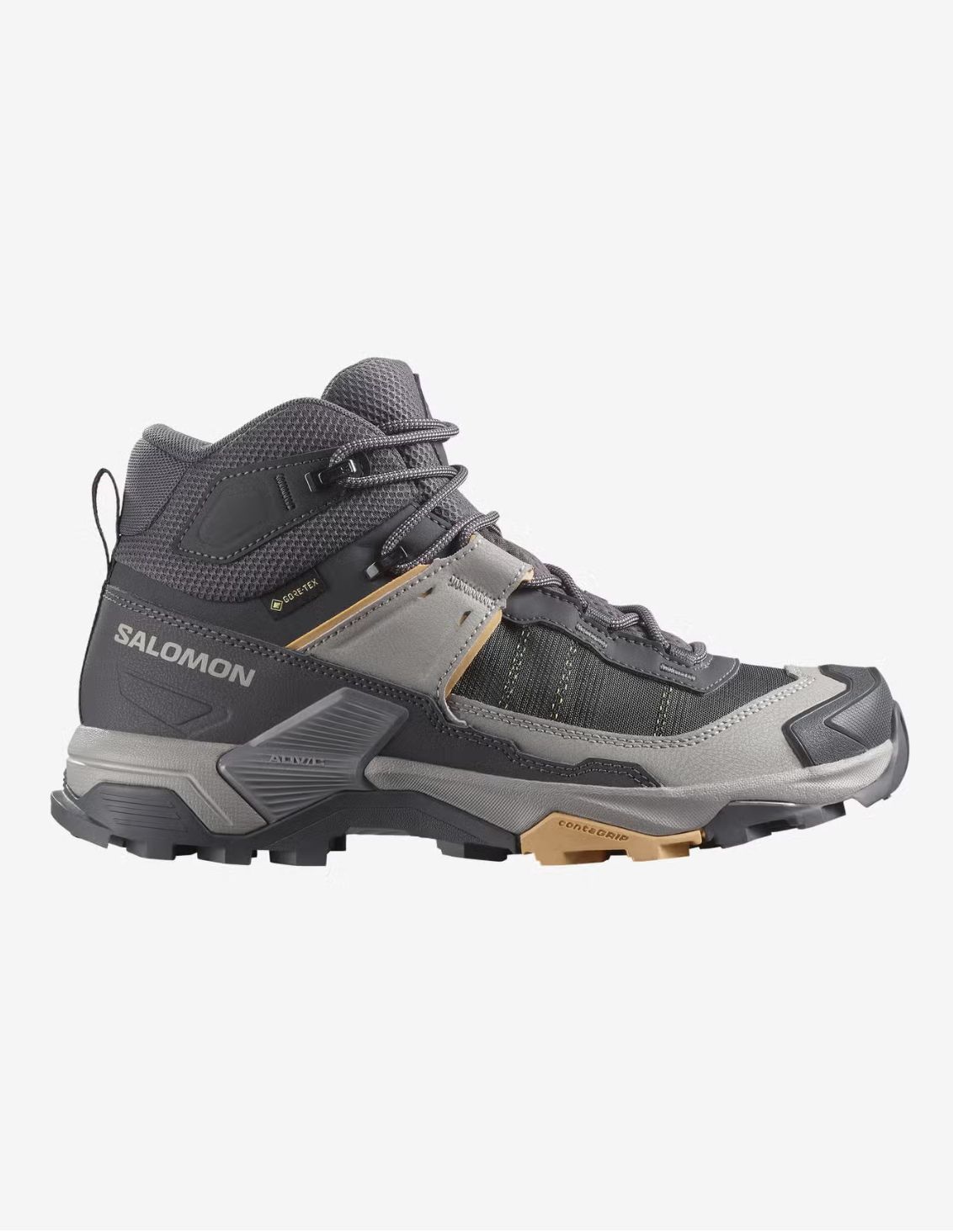 SHOES X ULTRA 5 MID GTX W 9 Iron/Gull/So, Gender: Women, Size: 5 Women's