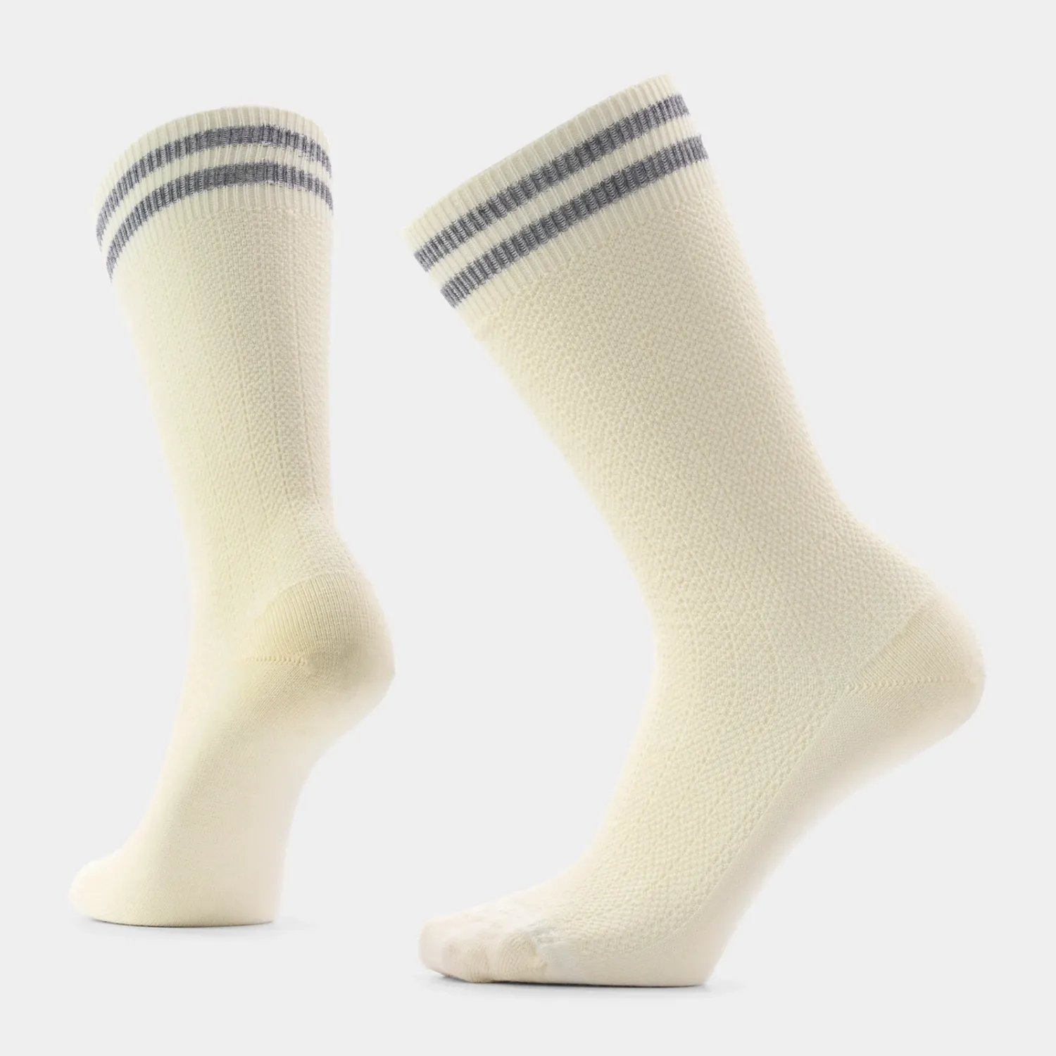 Women's Everyday Courtside Texture Tall Crew Socks, Colour: NATURAL, Size: S