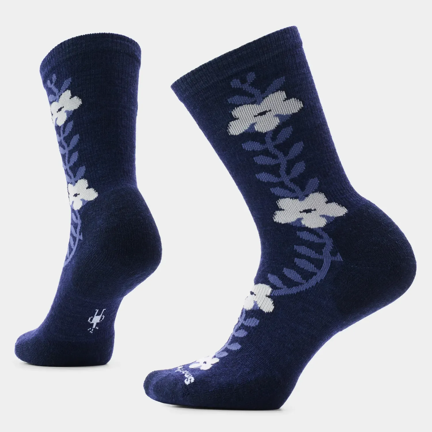Women's Everyday Garden Vine Crew Socks, Colour: DEEP NAVY, Size: S