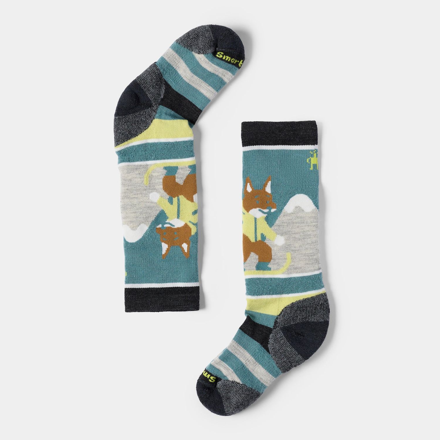 Kids' Wintersport Full Cushion Fox Glade OTC Socks, Colour: CHARCOAL, Size: S