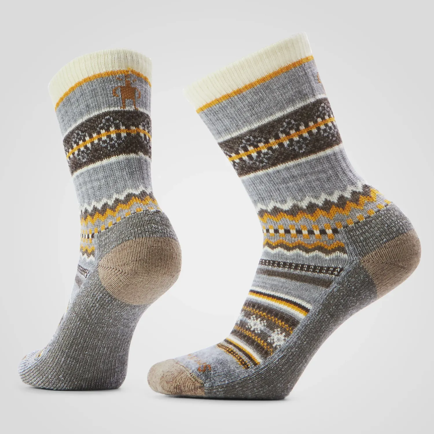 Women's Everyday Cozy Snowed In Sweater Crew Socks, Colour: LIGHT GRAY, Size: S