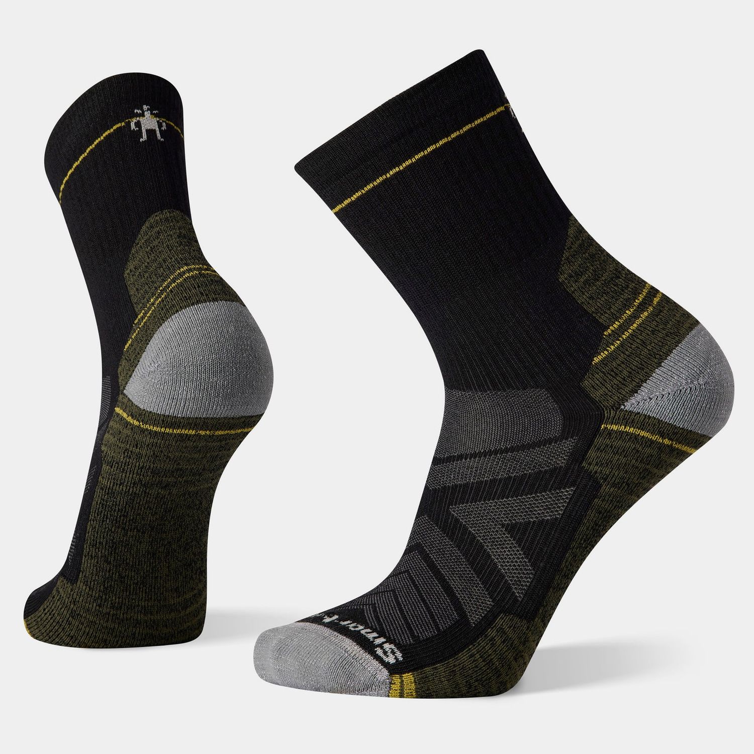 Hike Light Cushion Mid Crew Socks, Colour: BLACK, Size: L