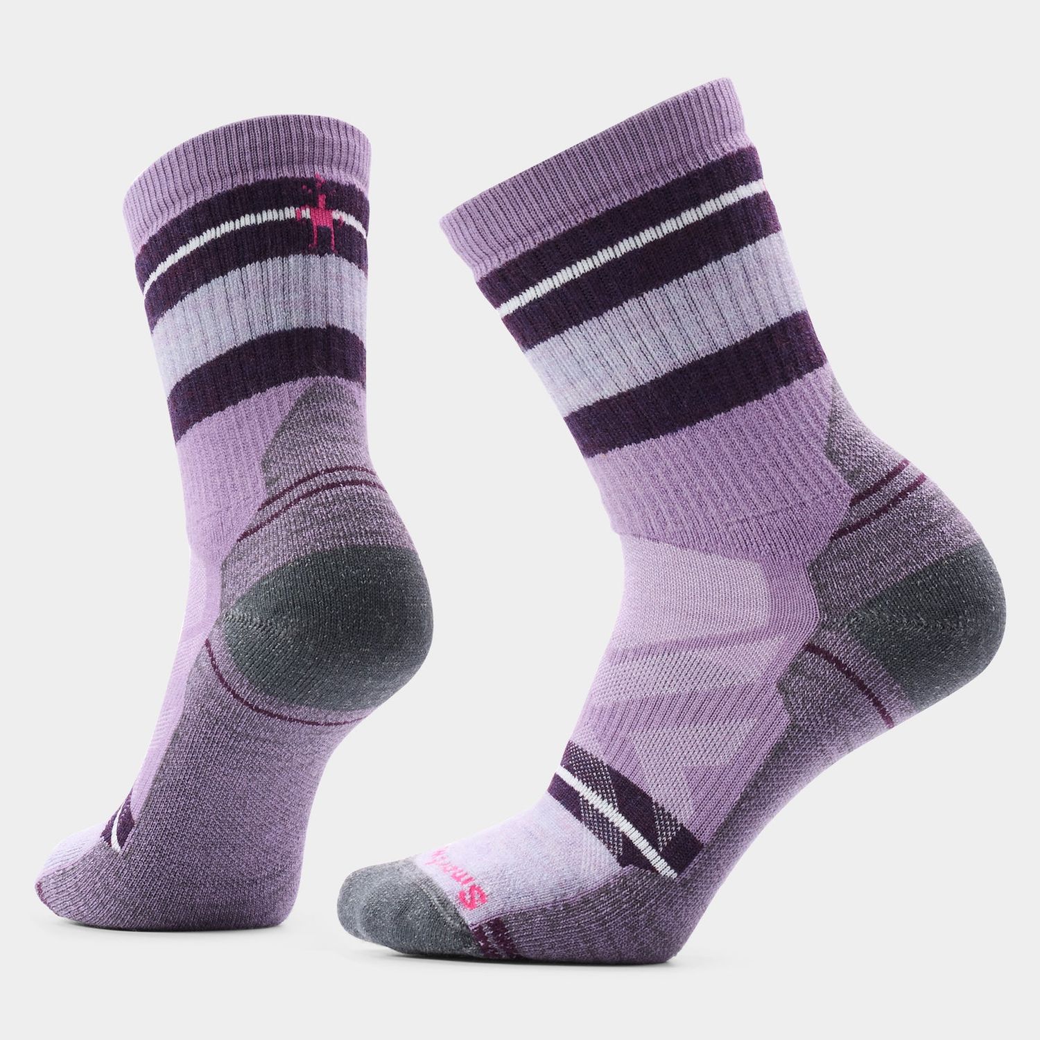 Women's Hike Full Cushion Saturnsphere Crew Socks, Colour: PURPLE DAWN, Size: S