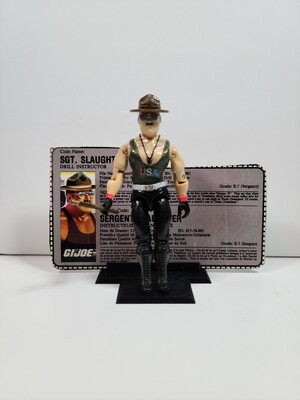 G.I. Joe 3D Printed Stands for Vintage Action Figure &amp; File Card  *Made to Order*