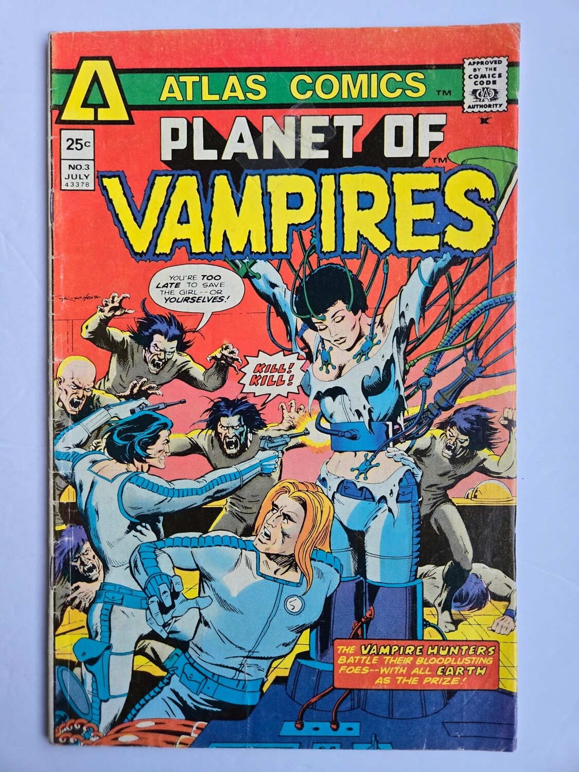 1975 Planet Of Vampires #3 - Atlas Comics (25 cents cover)