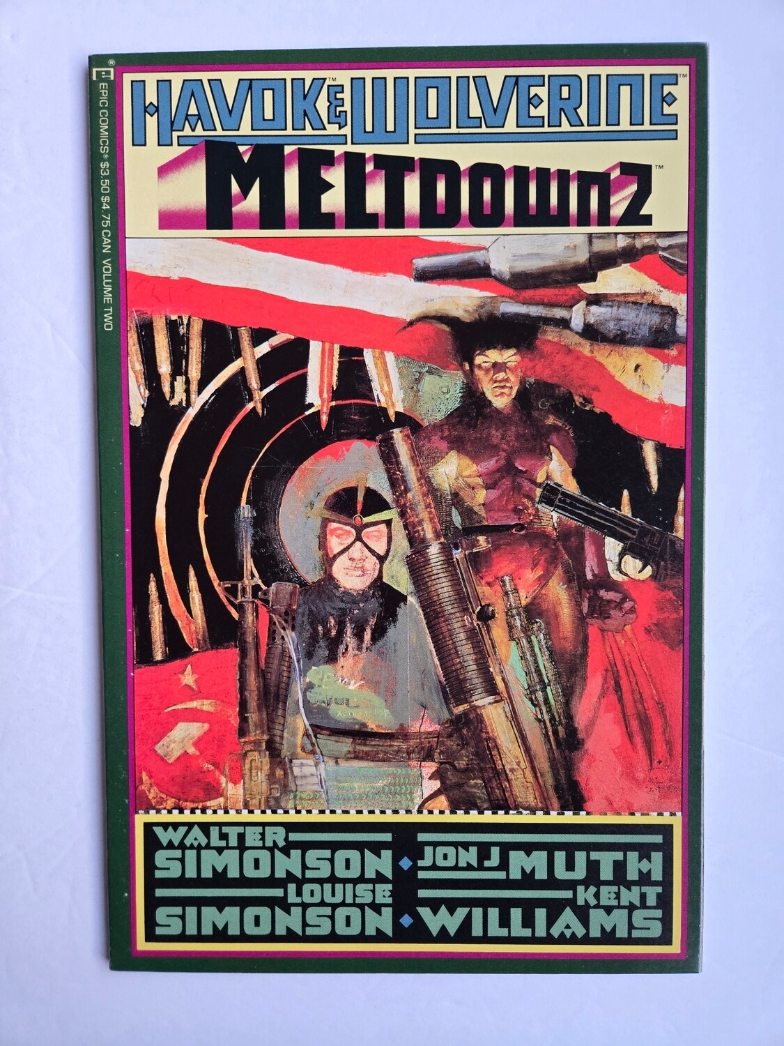 1988 Havok and Wolverine: Meltdown #2 - Epic Comics ($3.50 cover)