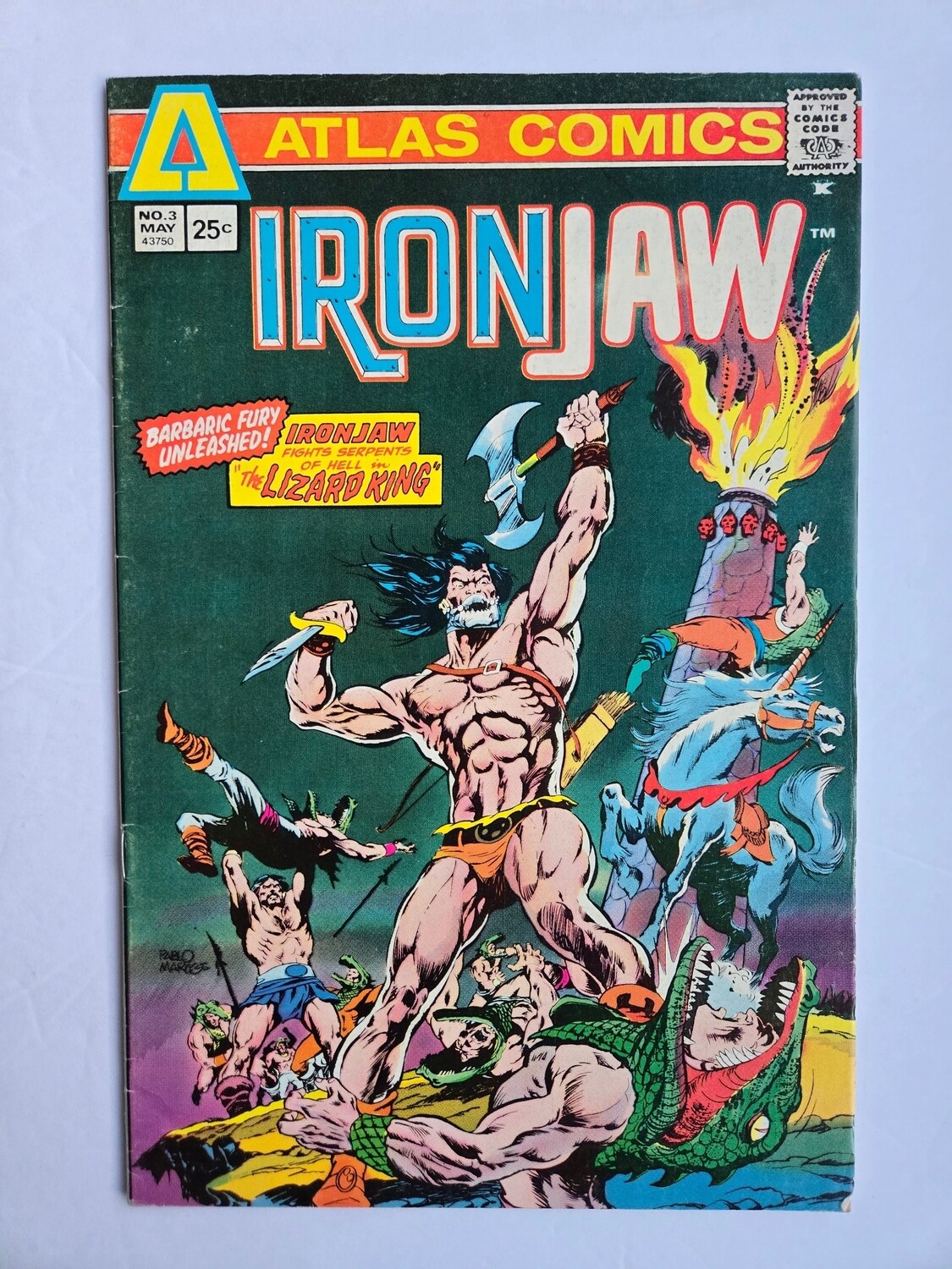 1975 Iron Jaw #3 - Atlas Comics (25 cents cover) - Comic Book