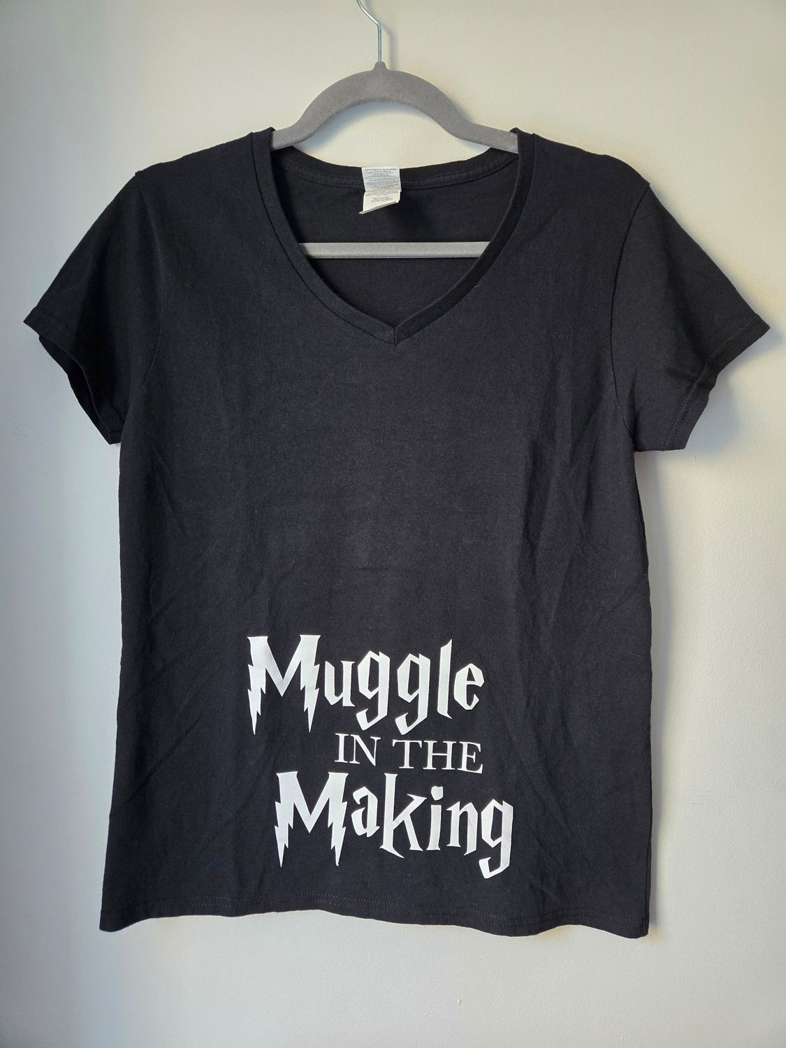 Harry Potter Themed T-Shirt &quot;Muggle in the Making&quot; Women&#39;s Medium (M) Black - GU