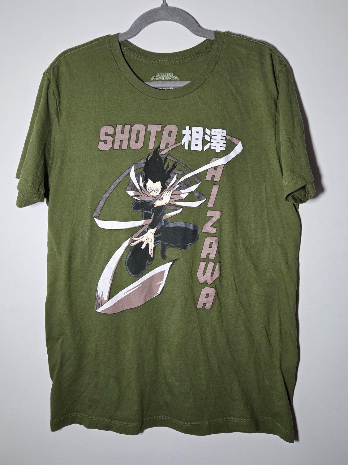 My Hero Academia Men&#39;s Large (L) Graphic T-Shirt Olive Green - E