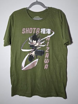 My Hero Academia Men&#39;s Large (L) Graphic T-Shirt Olive Green - E