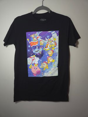 Kirby Men&#39;s Small (S) Graphic T-Shirt Nintendo (fits like a Women&#39;s Large) Black - E