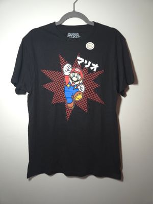 Official Nintendo Super Mario Odyssey: Mario and Mushroom Hat with Eyes Men&#39;s X-Large (XL) T-Shirt Black - NWOT