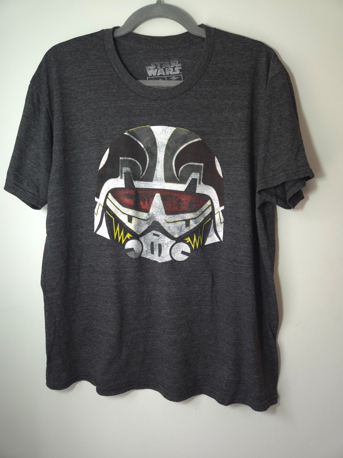 Star Wars Rebels Ezra Bridger Helmet Distressed Men&#39;s Large (L) Dark Grey - G