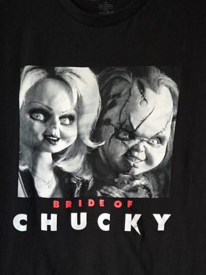 Horror Themed &quot;Bride of Chucky&quot; Graphic T-Shirt Men&#39;s Large (L) Black   - E