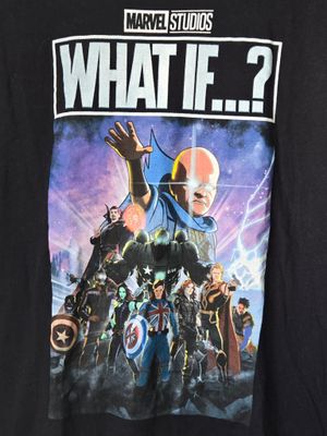 Marvel Studios What If ...? Comic Art Style Men&#39;s Large (L) Graphic T-Shirt Black  - GU