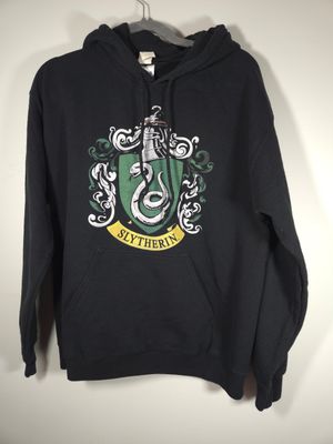 Harry Potter Slytherin Hoodie Sweater Men&#39;s Medium Black - VG