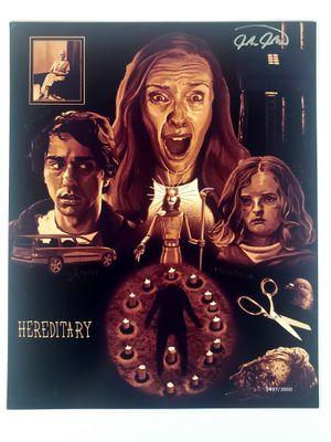 Horror Art Print 8x10 Hereditary 1497/3000 (signed by Joshua Johnson with COA)