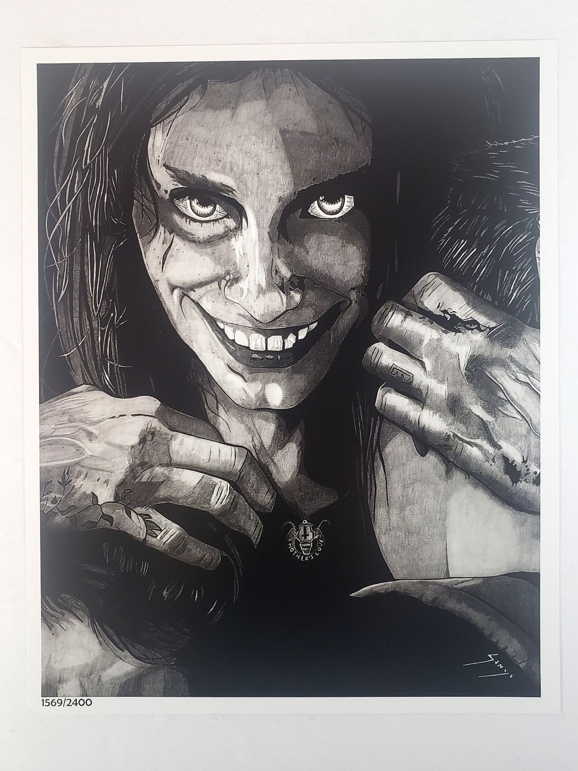 Horror Art Print 8x10 - Evil Dead Rise (Beth&#39;s Smile) 1569/2400