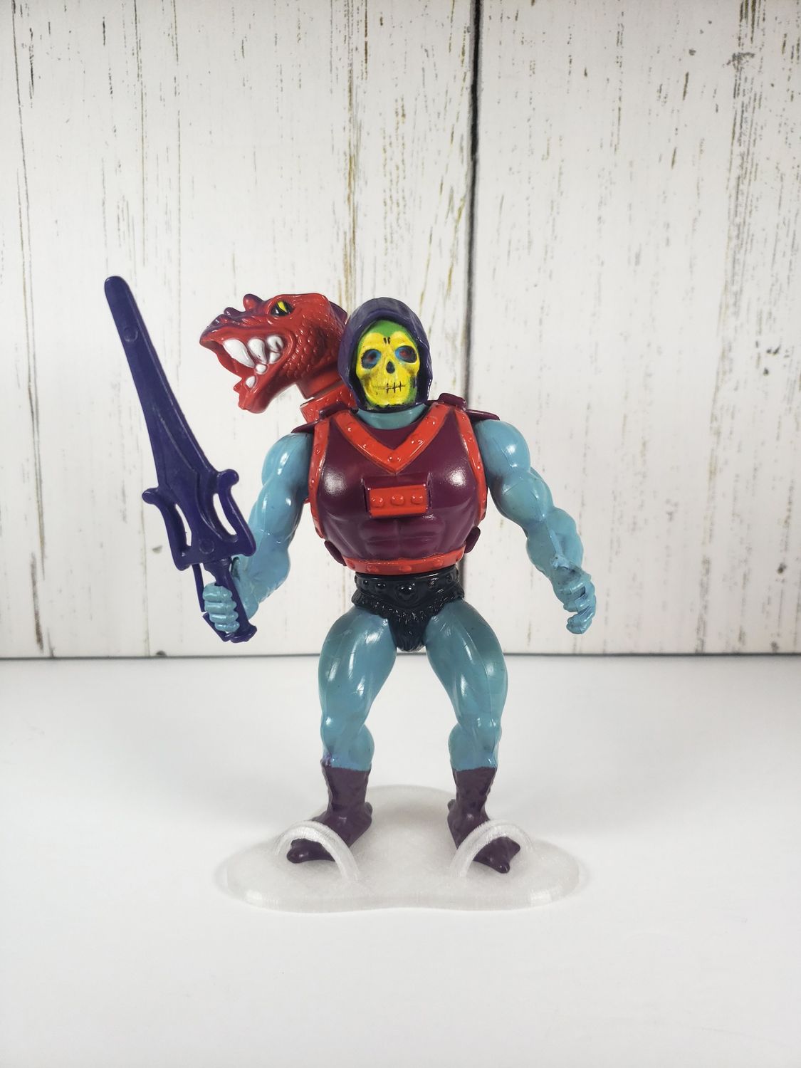 1985 Dragon Blaster Skeletor (only missing chain) MOTU Action Figure Mattel
