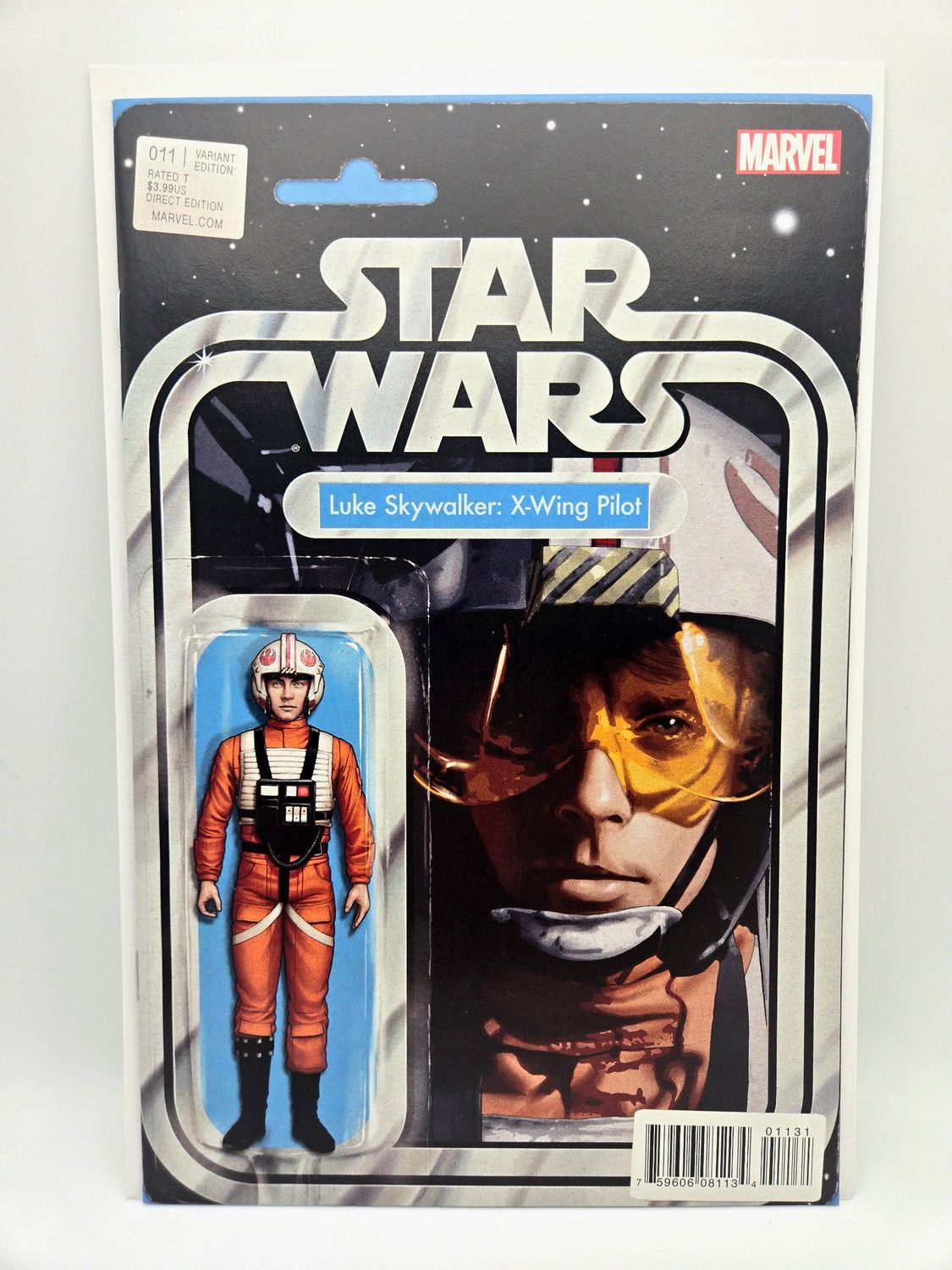 Star Wars issue #11: Luke Skywalker X-Wing Pilot Action Figure Variant - Marvel Comics (VF/NM)