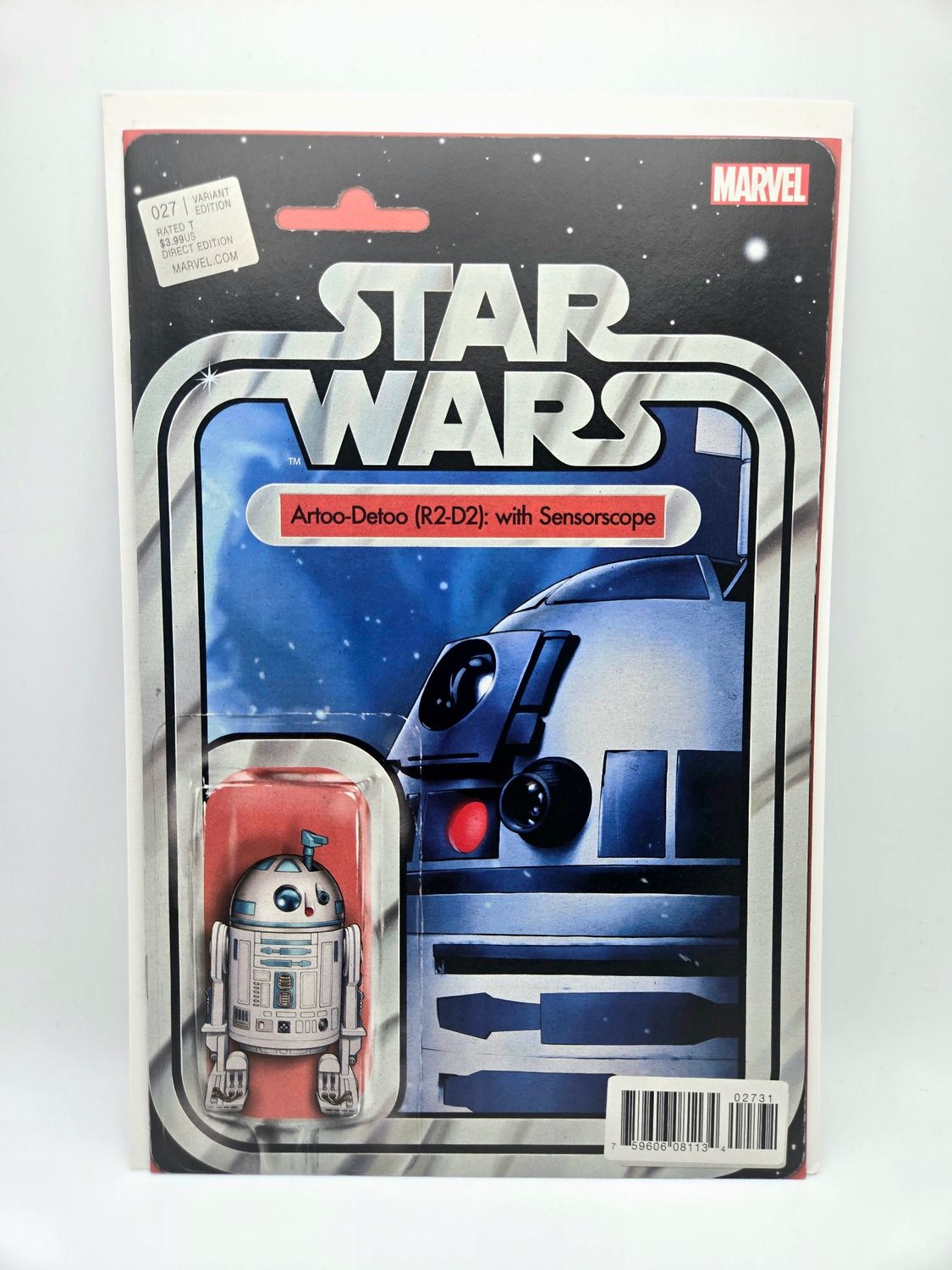 Star Wars issue #27: Artoo-Detoo (R2-D2) with Sensorscope Action Figure Variant - Marvel Comics (VF/NM)