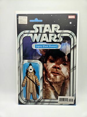 Star Wars issue #53: Logray (Ewok Shaman) Action Figure Variant - Marvel Comics (VF/NM)