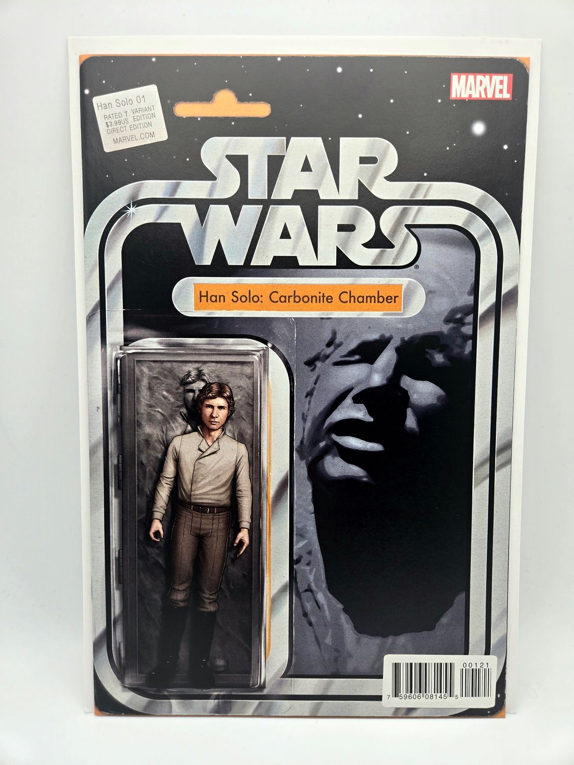 Star Wars Han Solo issue #1: Han Solo: Carbonite Chamber Action Figure Variant - Marvel Comics (VF/NM)