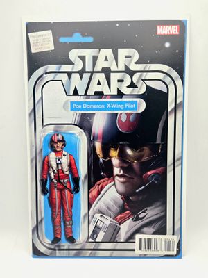 Star Wars Poe Dameron issue #1 - Poe Dameron: X-Wing Pilot Action Figure Variant - Marvel Comics (VF/NM)