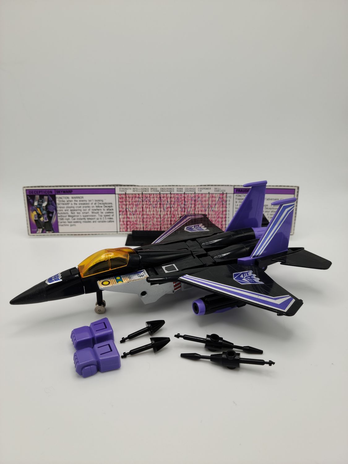 1984 Skywarp Complet avec Carte - Vintage G1 Transformers Hasbro