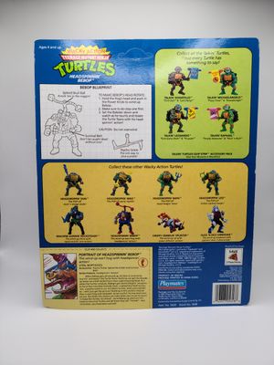 1991 Head Spinnin&#39; Bebop Sealed Unpunched TMNT - Vintage Teenage Mutant Ninja Turtles Playmate