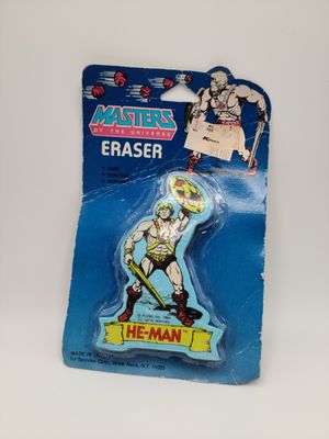 1984 He-Man Eraser Sealed (Made in Taiwan) - Vintage MOTU Mattel