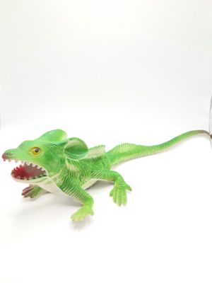 RARE jouet en caoutchouc basilic rat lézard - Fabriqué à Hong Kong (15&quot; avec queue)