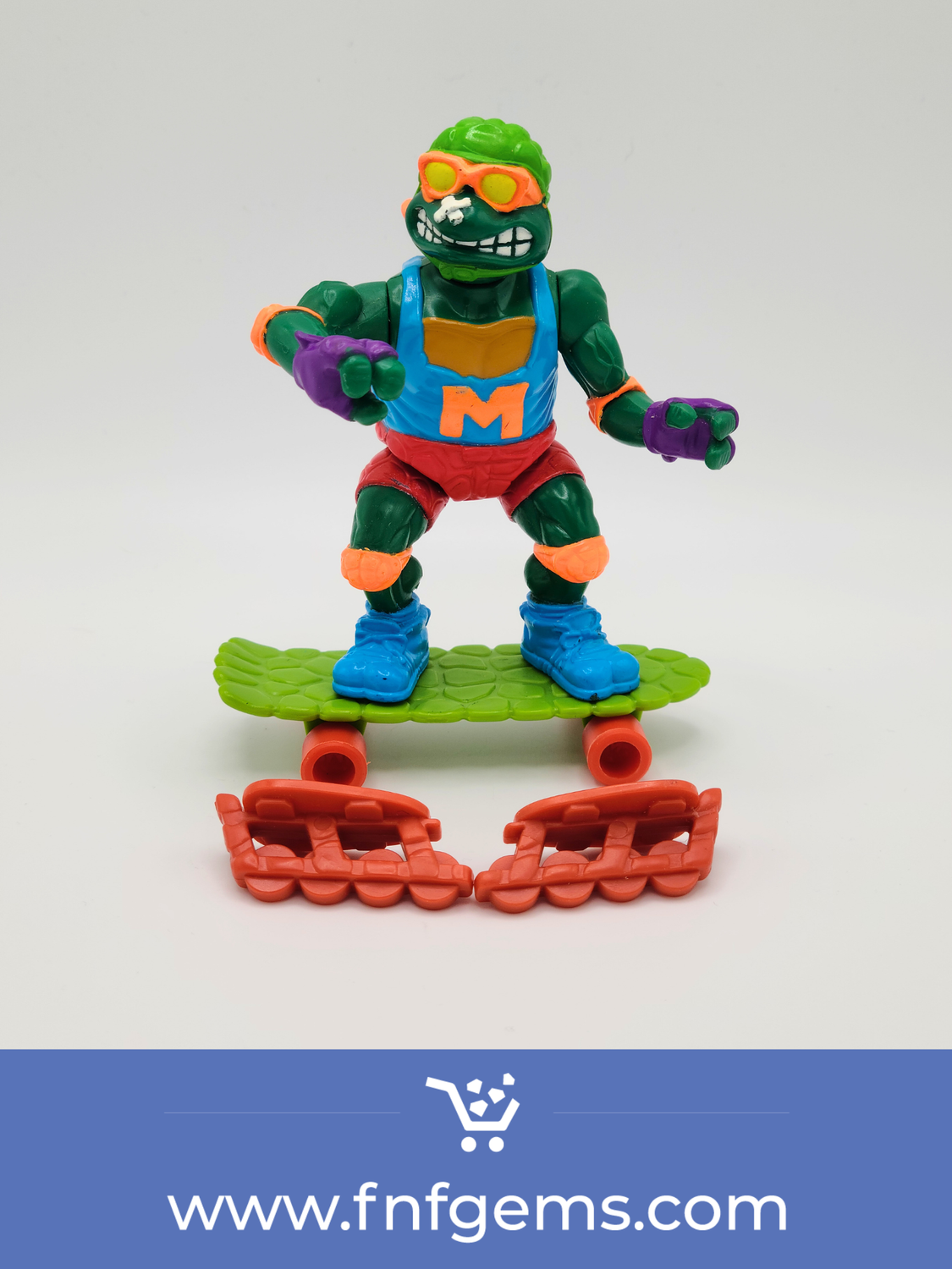 1991 Skateboardin&#39; Mike Complete - Teenage Mutant Ninja Turtles (TMNT) Vintage Action Figure