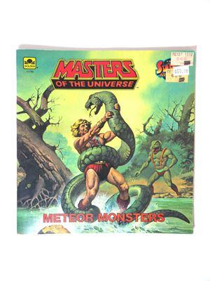 1985 Meteor Monsters (11796) by Golden Book - vintage MOTU He-Man book (in English)