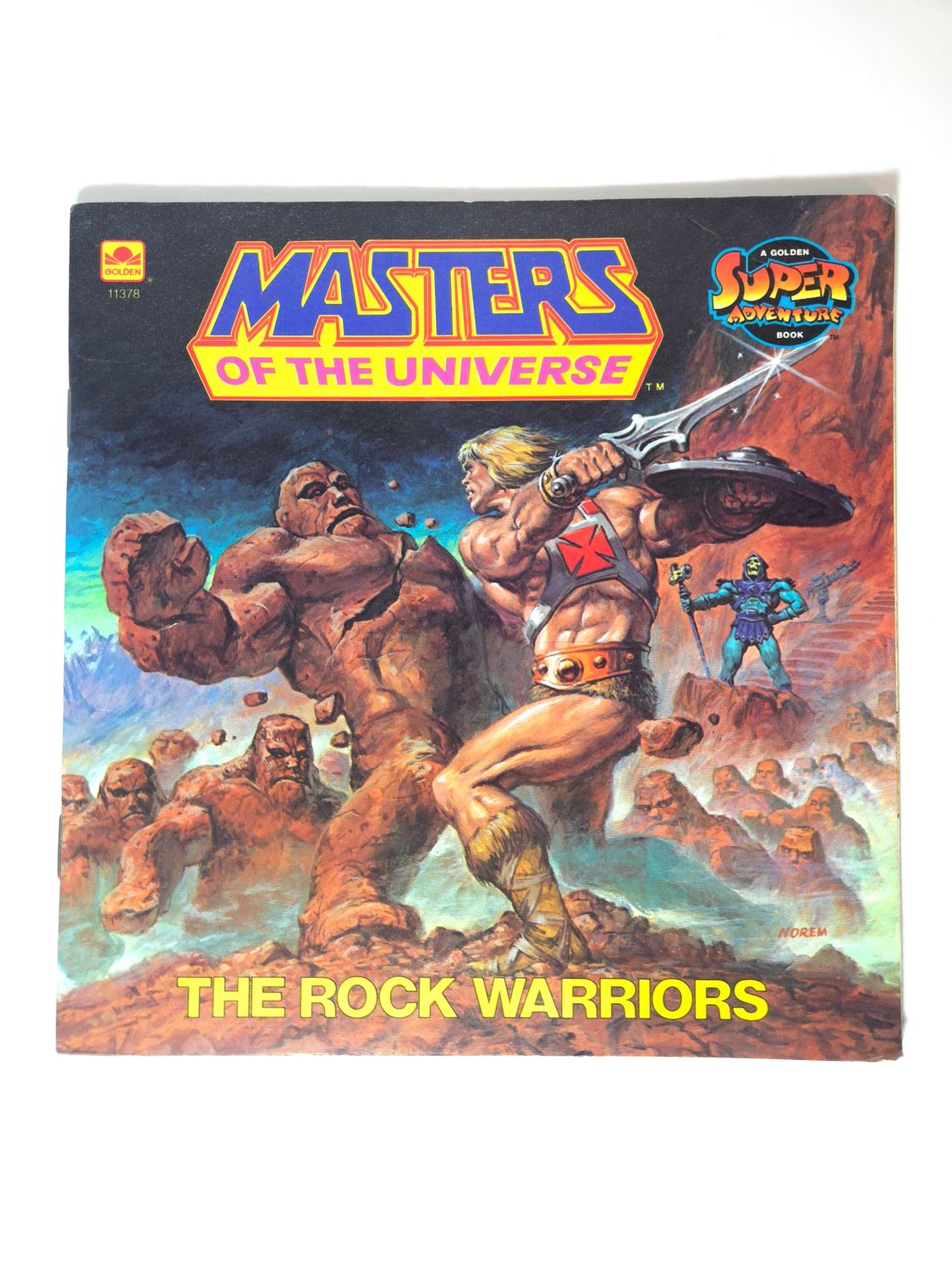 1985 The Rock Warriors (11378) by Golden Book - vintage MOTU He-Man book (in English)