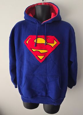 Blue hoodie with Superman logo from Warner Bros - Men&#39;s Large (GU)