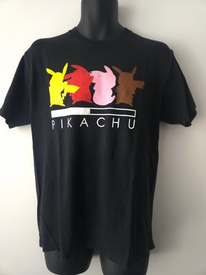 Pokemon Pikachu Black T-Shirt Men&#39;s Large Graphic Tee (GU)