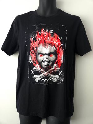 Chucky Horror Movie Black Graphic Tee Men&#39;s Medium